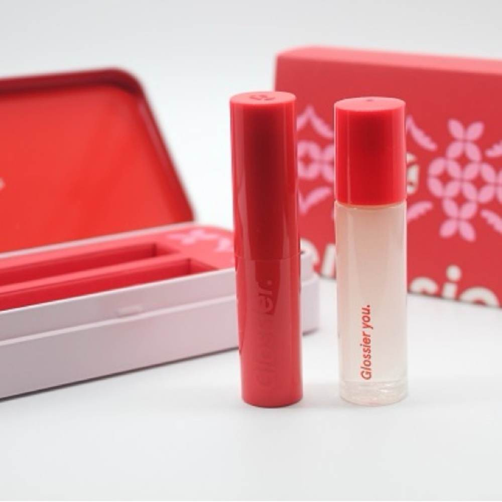 NIB Glossier The Touch Up Kit: You Rollerball & Ultralip in Cordial